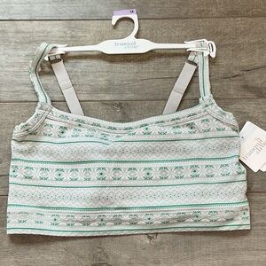 Tranquil & True Green Patterned Bra